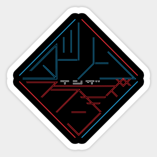 Darling in The Franxx Anime neon logo Sticker